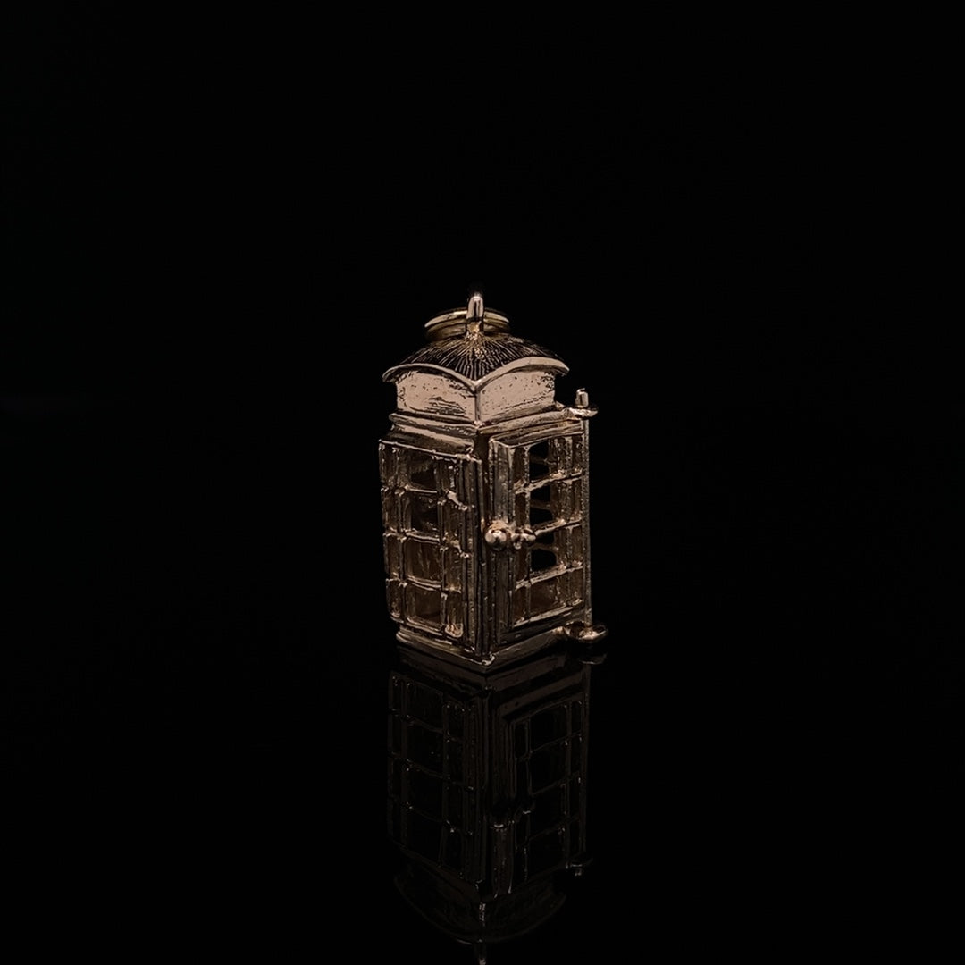 Yellow Gold Telephone Box Charm