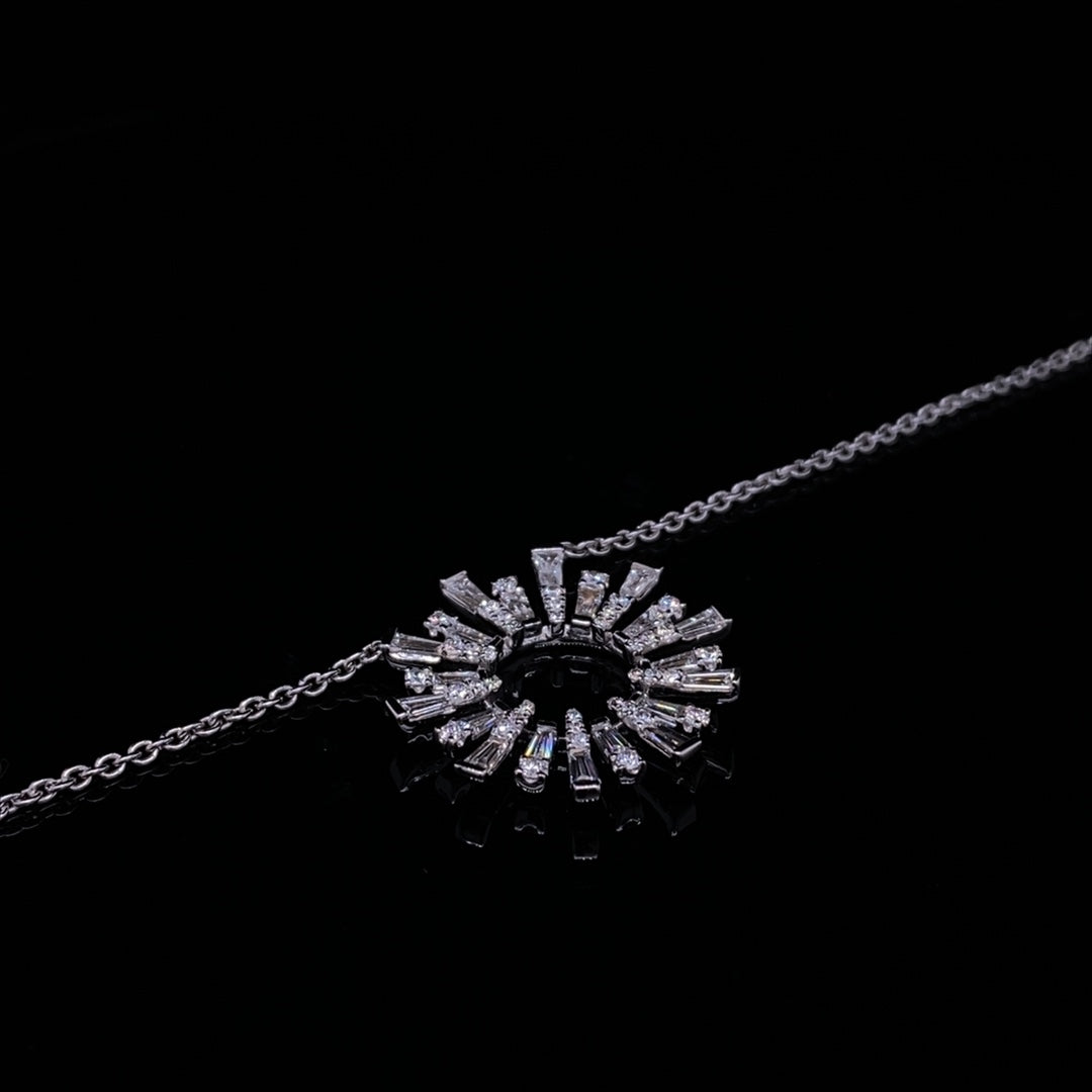 0.86ct Diamond Set Circular Pendant