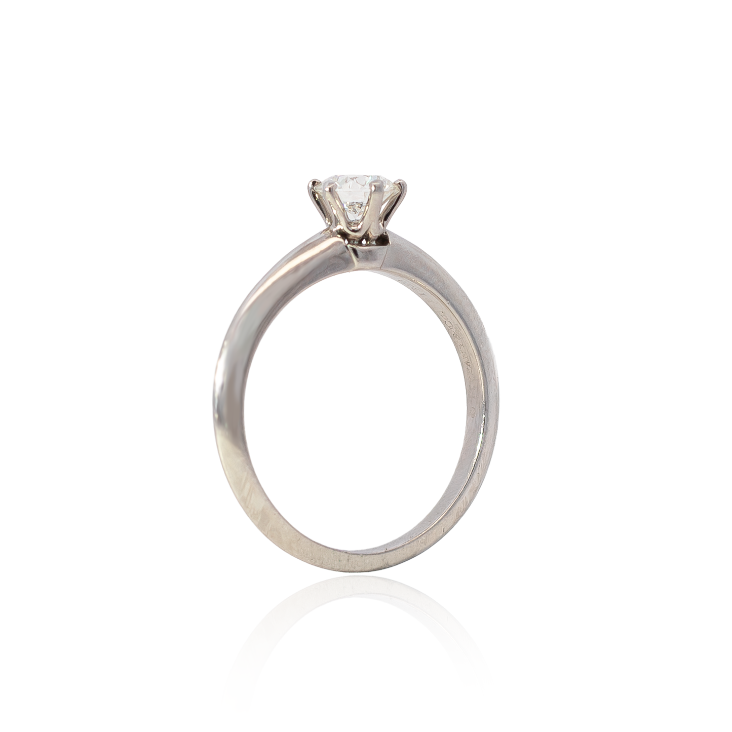 Tiffany & Co. 0.52ct Round Brilliant Cut Diamond Solitaire Ring