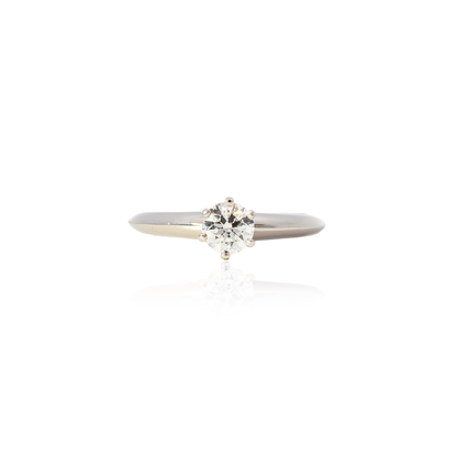 Tiffany & Co. 0.52ct Round Brilliant Cut Diamond Solitaire Ring