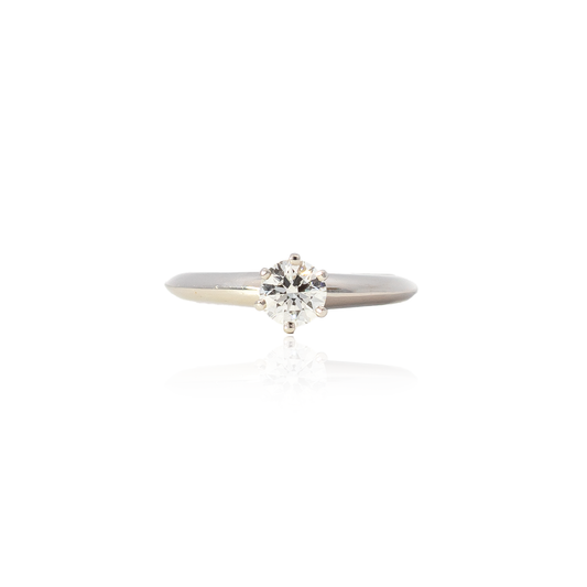 Tiffany & Co. 0.52ct Round Brilliant Cut Diamond Solitaire Ring
