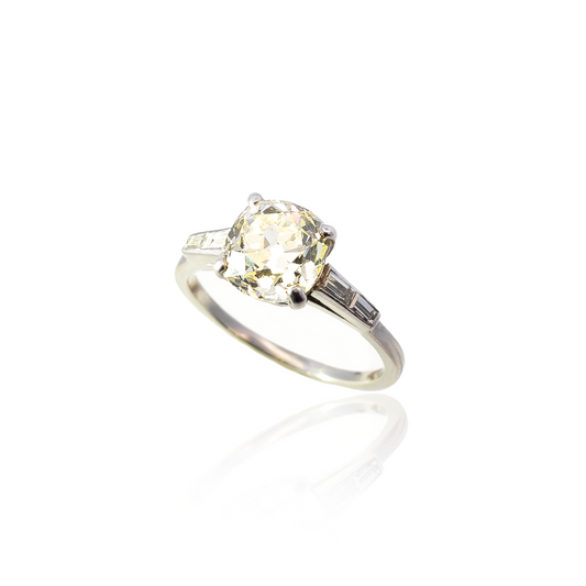 2.60ct Old Cut Diamond Solitaire Ring