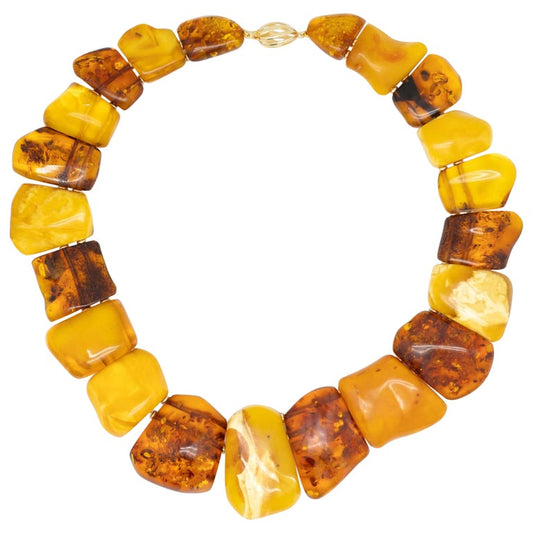 Amber Bead Cleopatra Collar Necklace