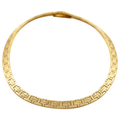 Hermes Kilim Yellow Gold Vintage Collar Necklace
