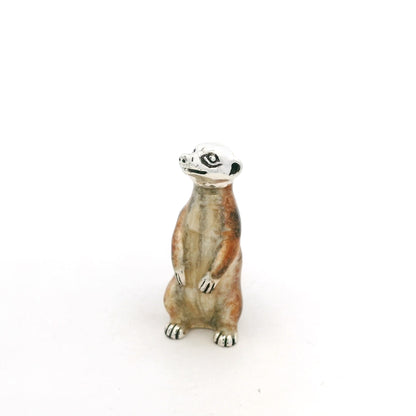 Silver And Enamel Meerkat