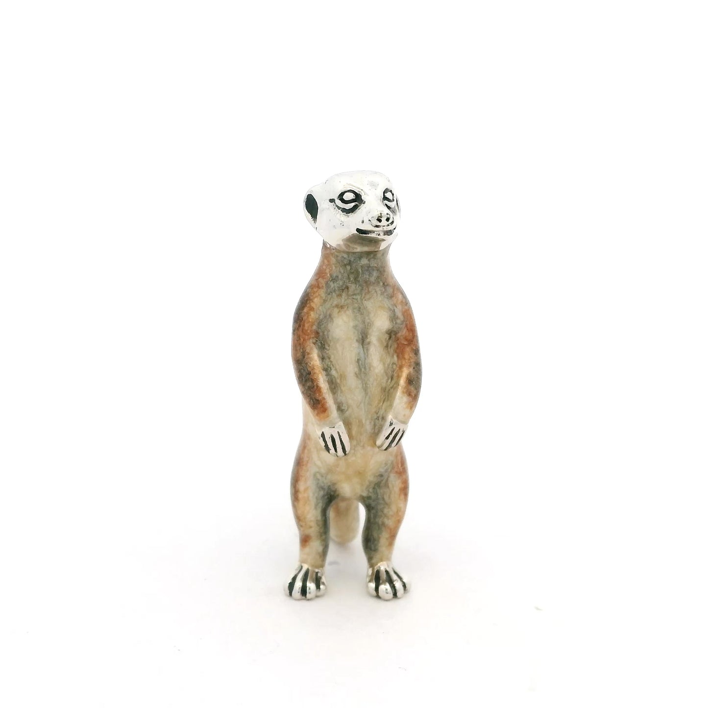 Silver And Enamel Meerkat