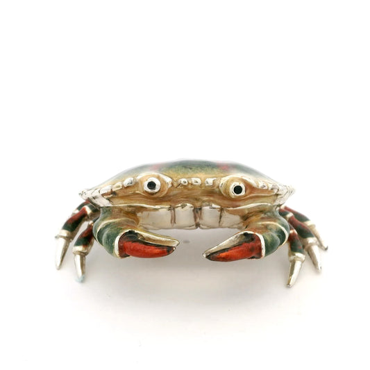Silver And Enamel Crab