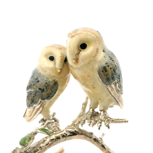 Pair Of Owls On Branch