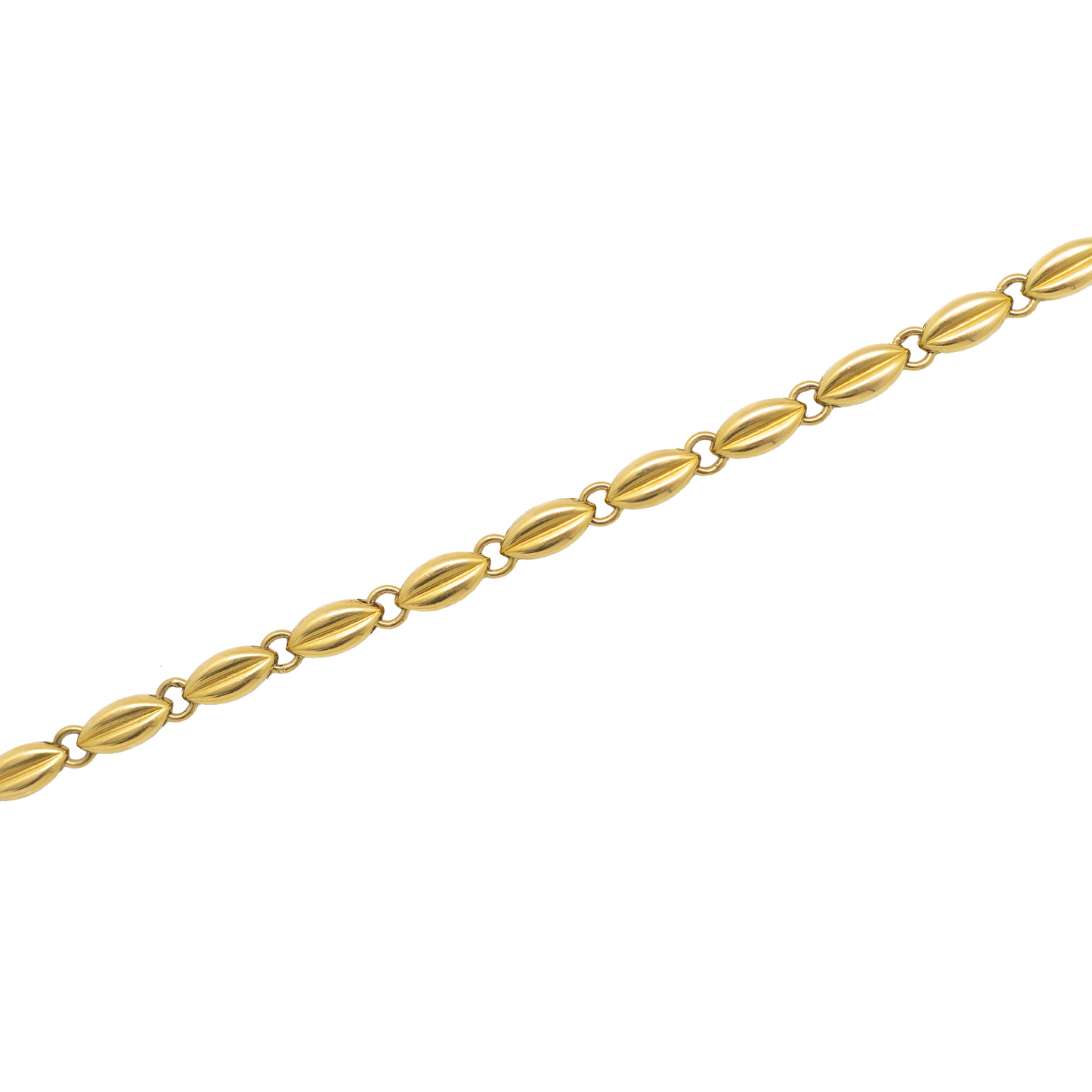 18ct Yellow Gold Lozenge Link chain 56"
