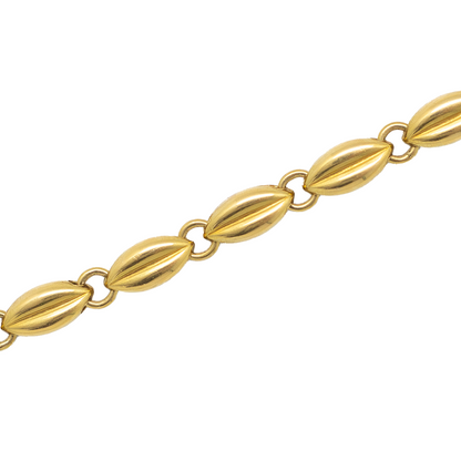 18ct Yellow Gold Lozenge Link chain 56"