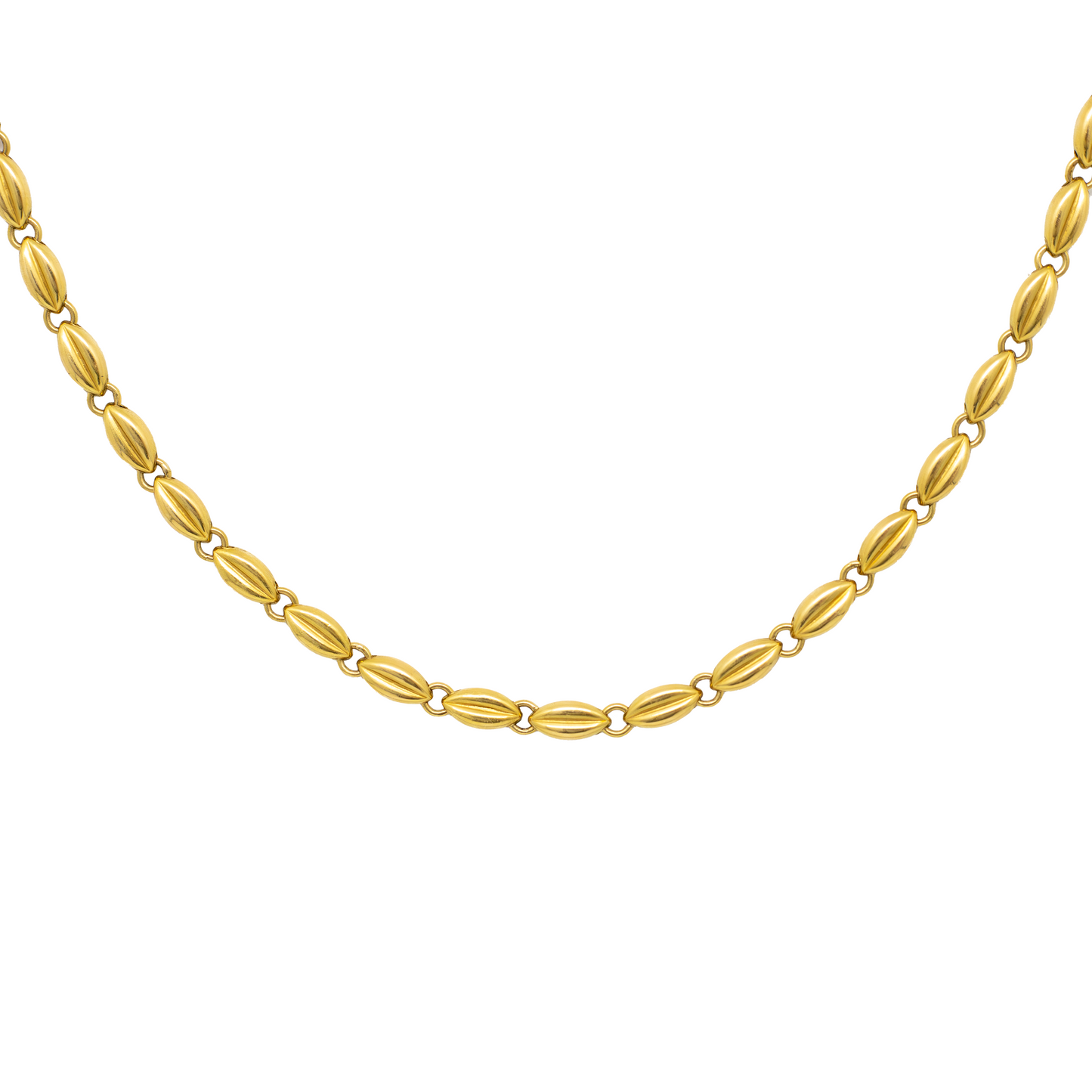 18ct Yellow Gold Lozenge Link chain 56"