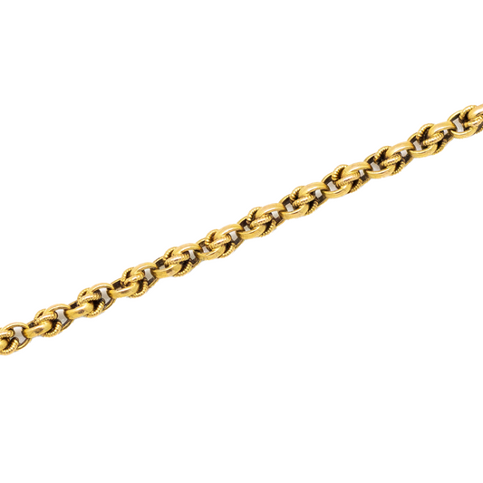 Victorian 18ct Yellow Gold Fancy Belcher Chain 38"
