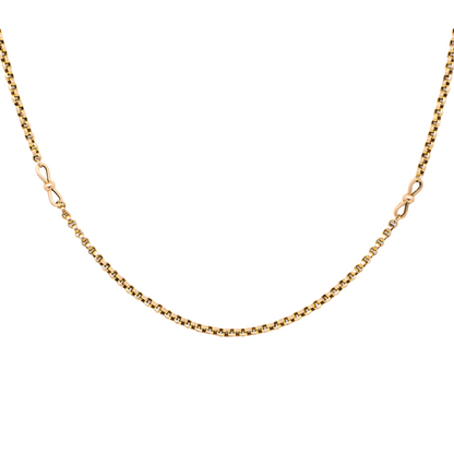 Antique 9ct Rose Gold Belcher Chain Bow Motif 24"