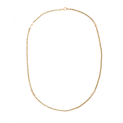 Antique 9ct Rose Gold Belcher Chain Bow Motif 24"