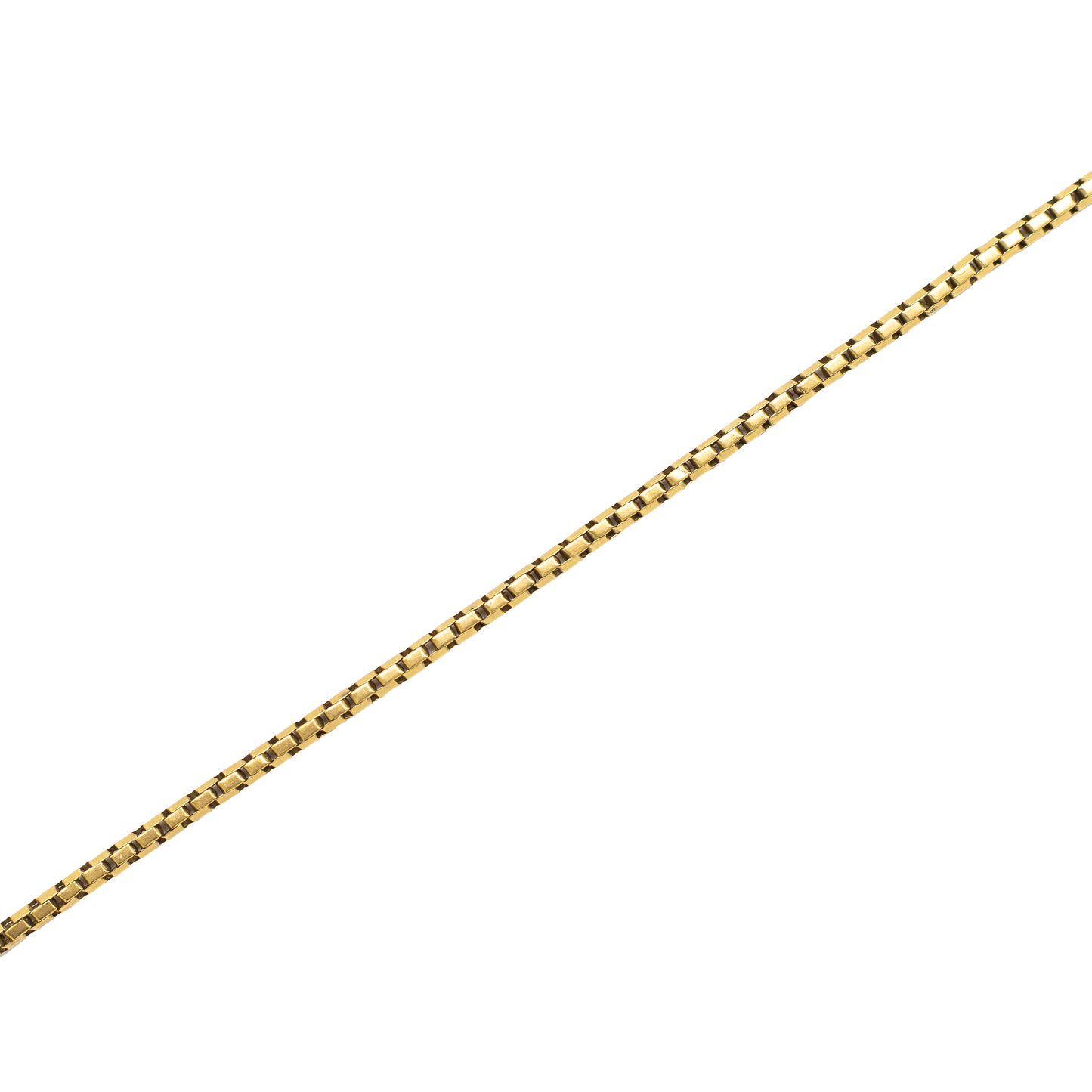 Victorian 18ct Yellow Gold Box Chain Necklace 29"