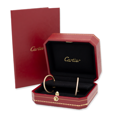Cartier Etincelle Diamond Hoop Earrings - Large | Rose Gold