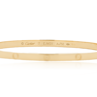 Cartier LOVE bangle small | Size 17, yellow gold