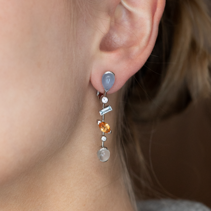 Cartier Multi Gem Drop Earrings