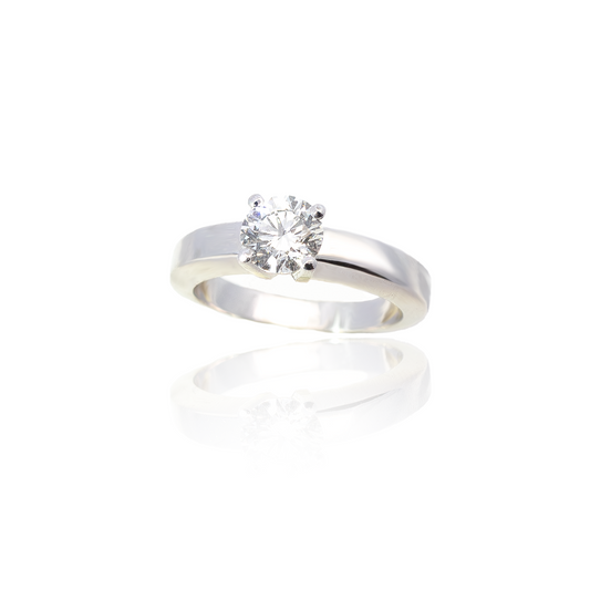 1.01ct GIA Certified Round Brilliant Cut Diamond Solitaire Ring by Cartier
