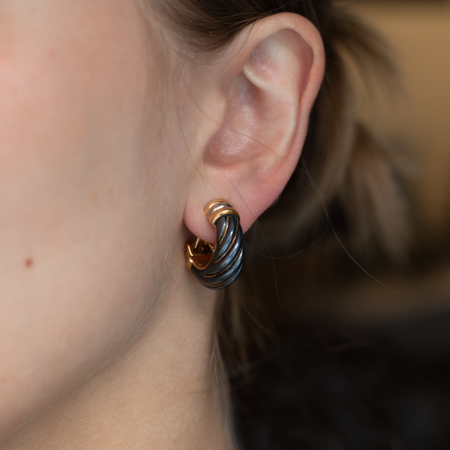 Cartier Twisted Crescent Clips Earrings