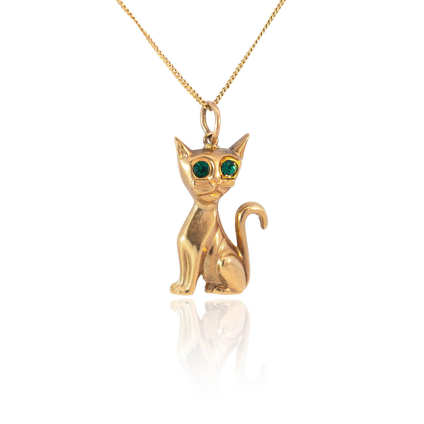 Yellow Gold Cat Charm