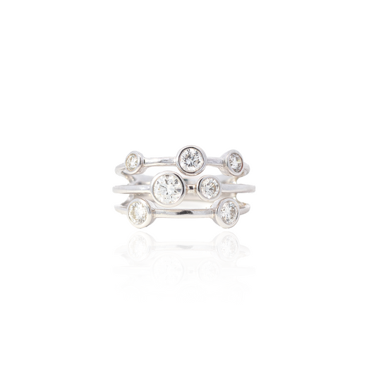 0.99ct Round Diamond Bubble Ring