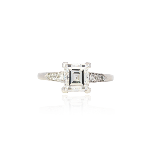 1.92ct Square Step Cut Diamond Solitaire Ring