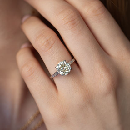 2.60ct Old Cut Diamond Solitaire Ring