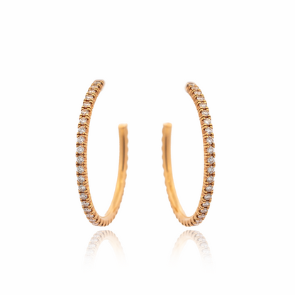 Cartier Etincelle Diamond Hoop Earrings - Large | Rose Gold