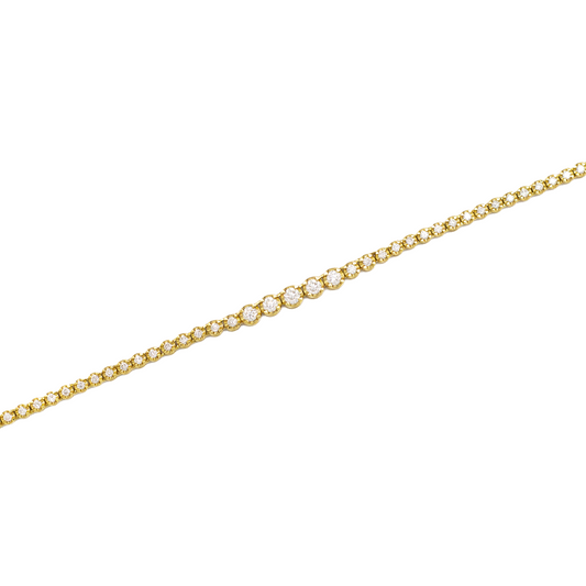 3.00ct Round Diamond Graduated Rivière Necklace
