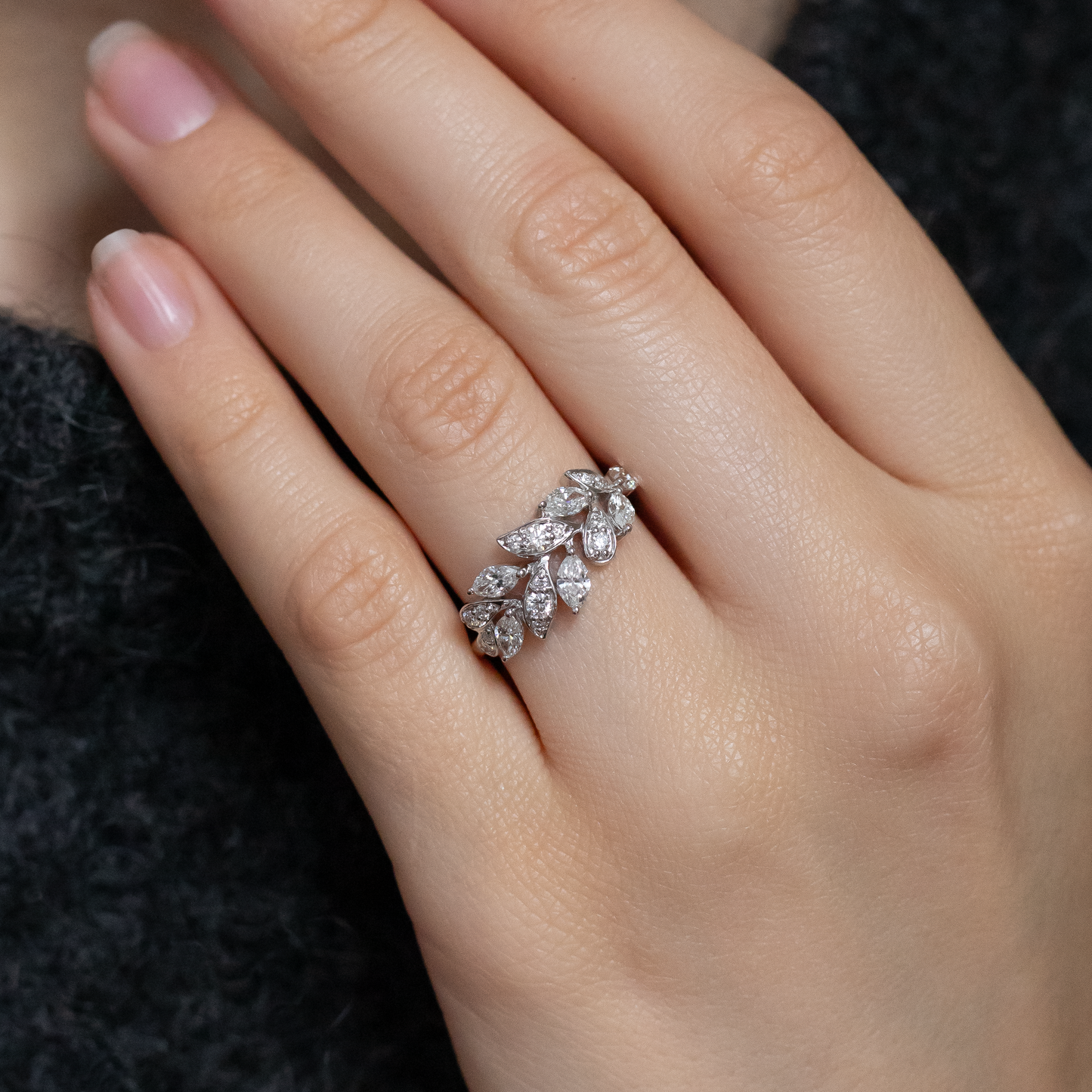 Mappin & Webb Diamond Set Vinea Ring