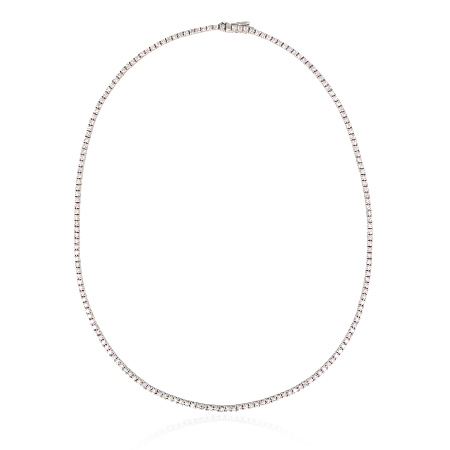3.82ct Round Diamond Rivière Necklace