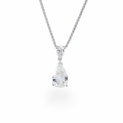 2.26ct Pear on Pear Diamond Pendant