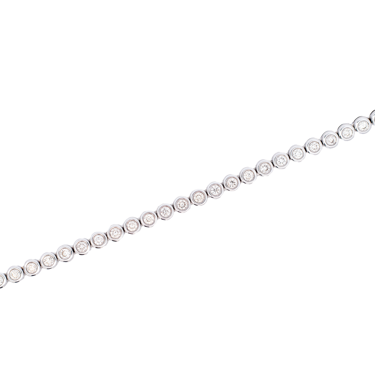 5.27ct Round Diamond Rivière Necklace
