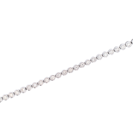 5.27ct Round Diamond Rivière Necklace