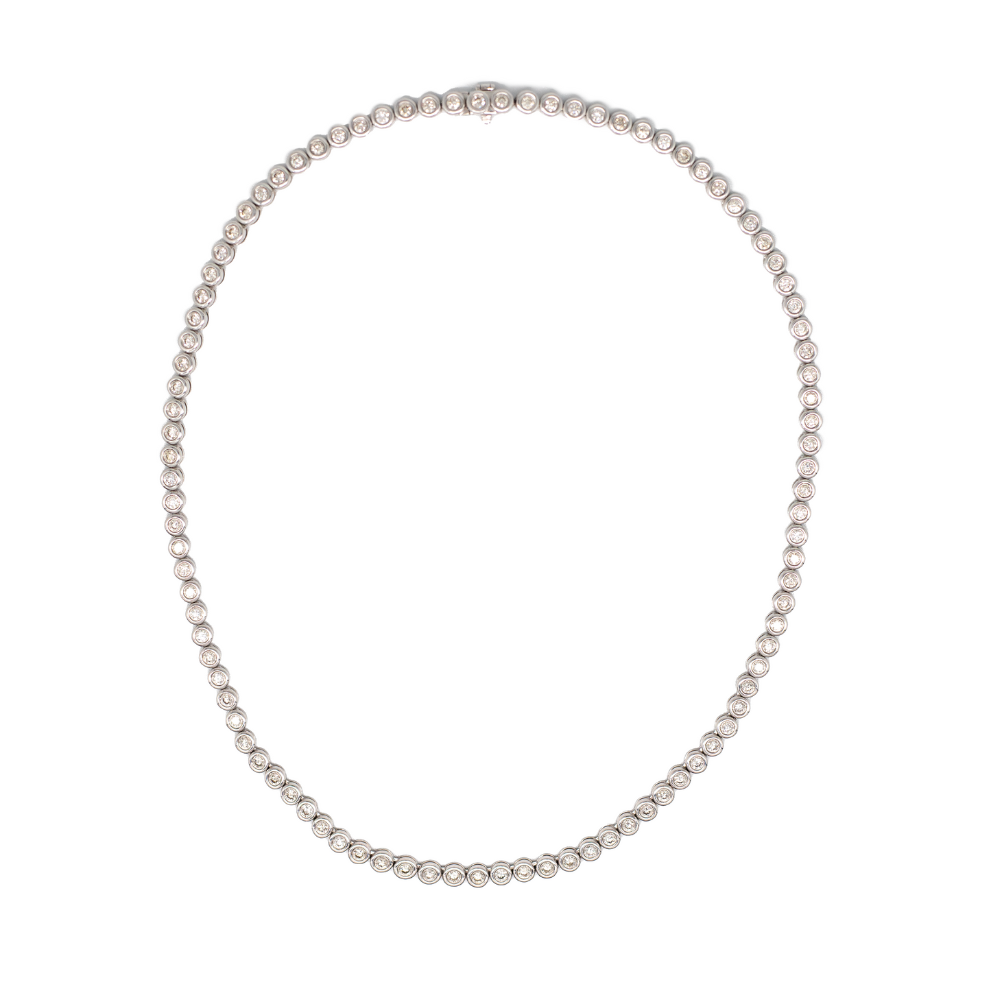 5.27ct Round Diamond Rivière Necklace