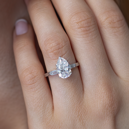 2.36ct Old Pear Cut Diamond Art Deco Ring by Tiffany & Co.