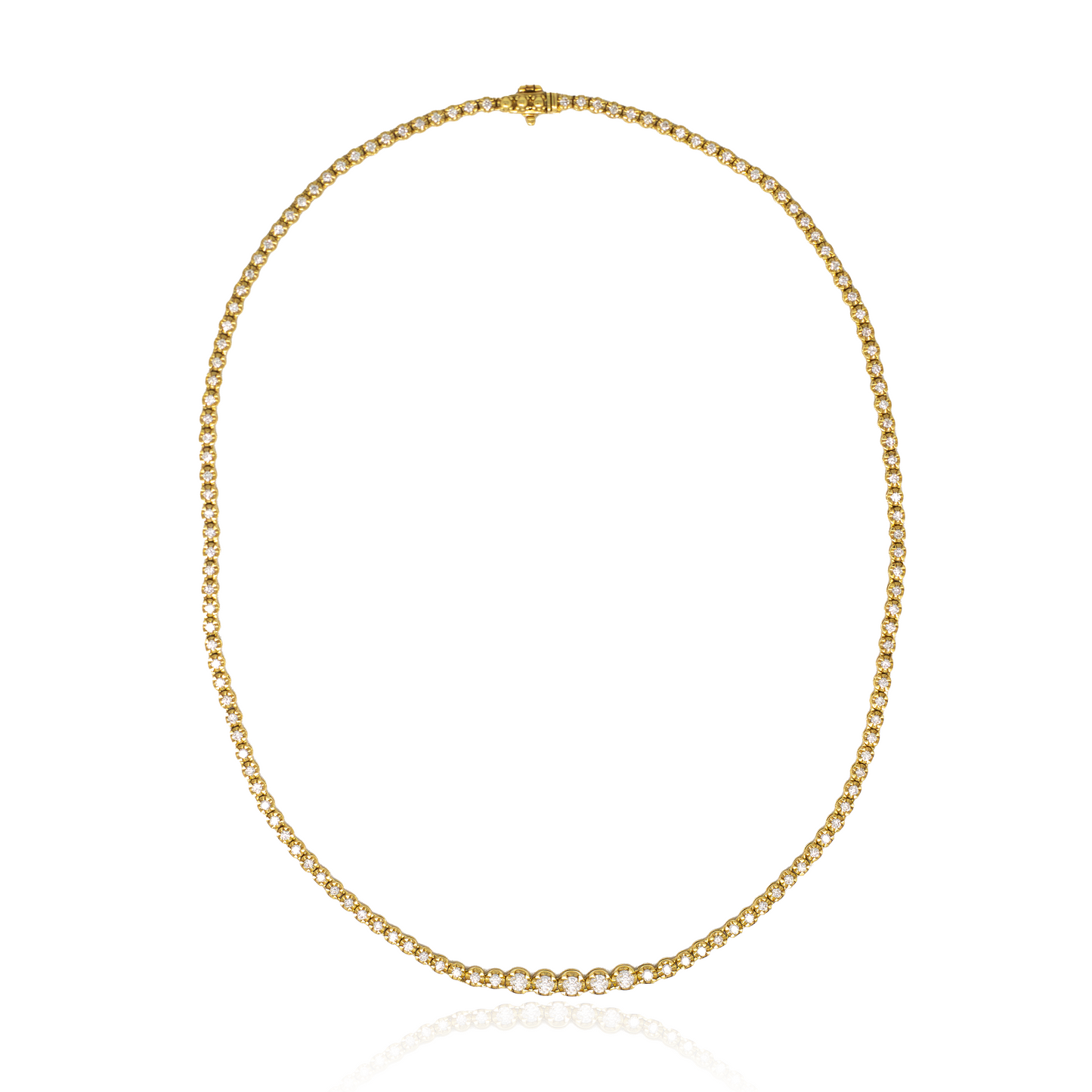 3.00ct Round Diamond Graduated Rivière Necklace