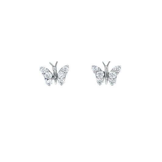 0.55ct Diamond Set Butterfly Earrings