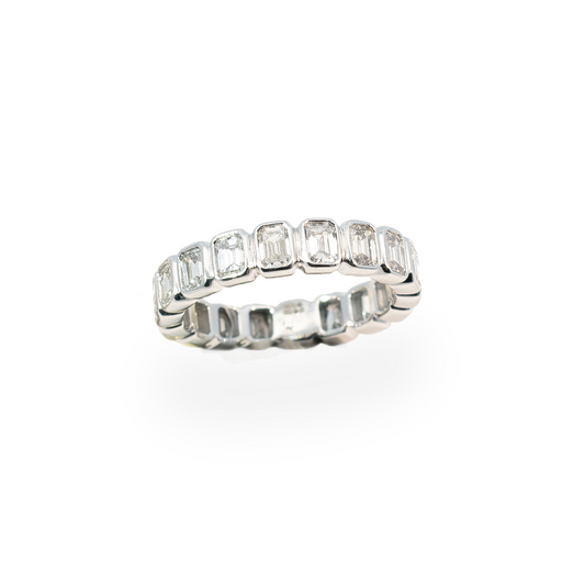 2.61ct Emerald Cut Diamond Eternity Ring