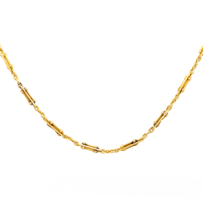 18ct Yellow Gold Fancy Fetter Link Chain 36"