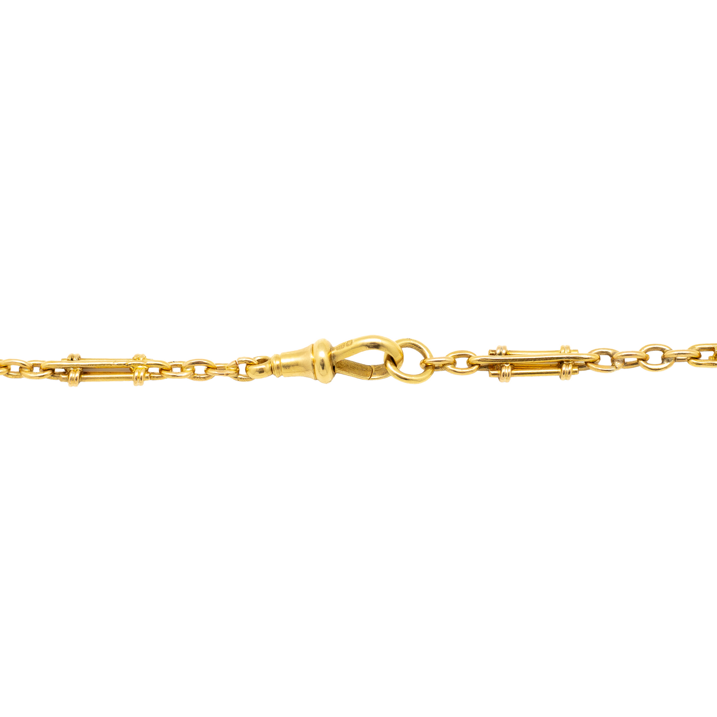 18ct Yellow Gold Fancy Fetter Link Chain 36"