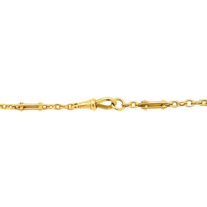 18ct Yellow Gold Fancy Fetter Link Chain 36"