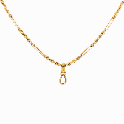 18ct Yellow Gold Fiagro Twist Link Chain 28"