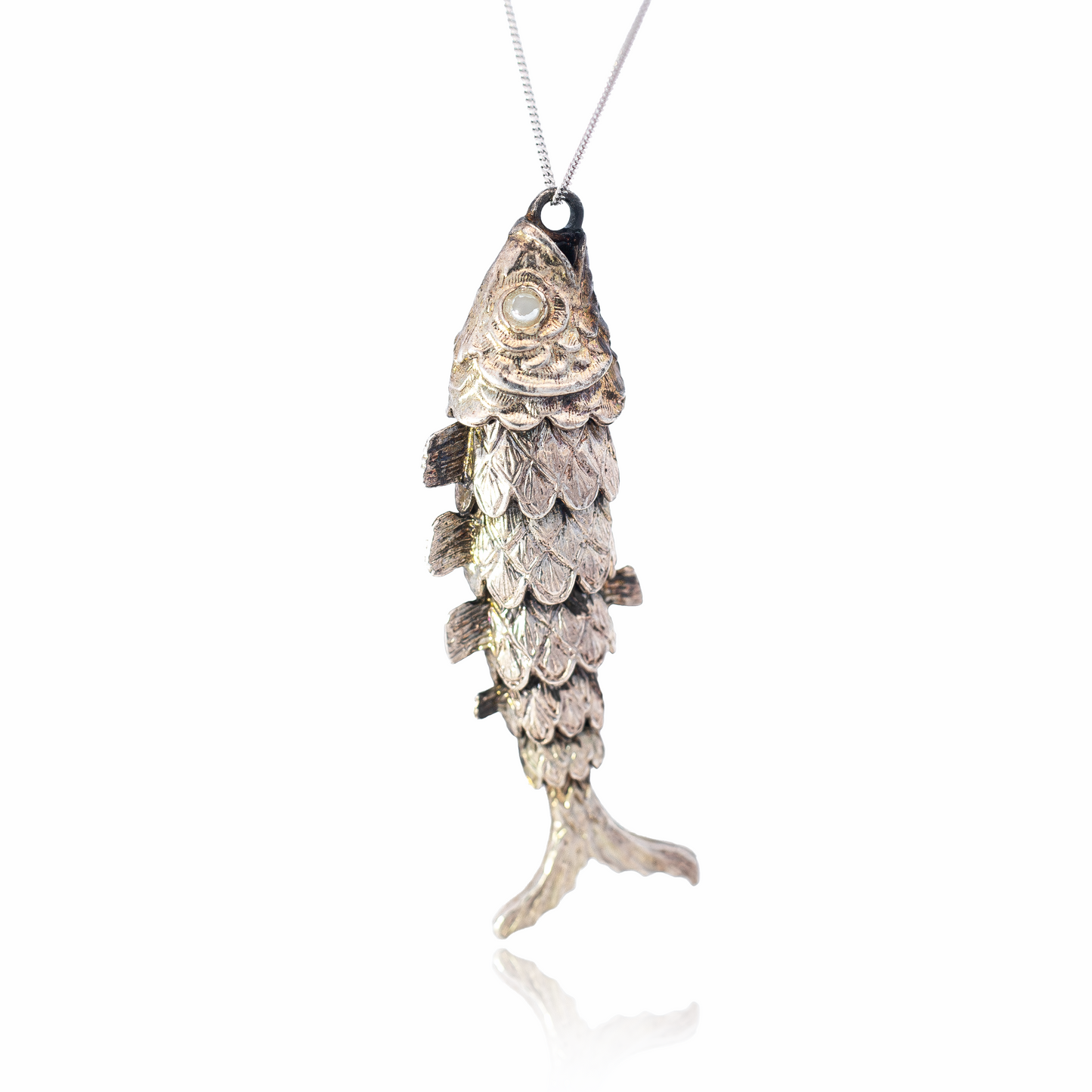 Silver Articulated Fish Charm