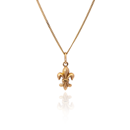 Yellow Gold Fleur de Lys Charm