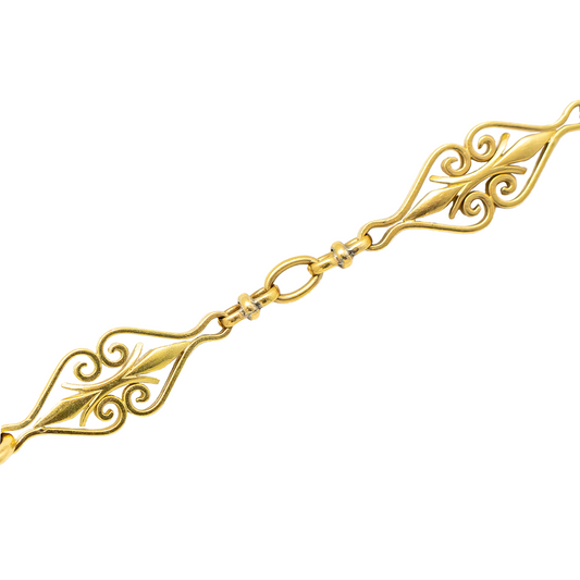 18ct Yellow Gold Fancy Link Chain 32"