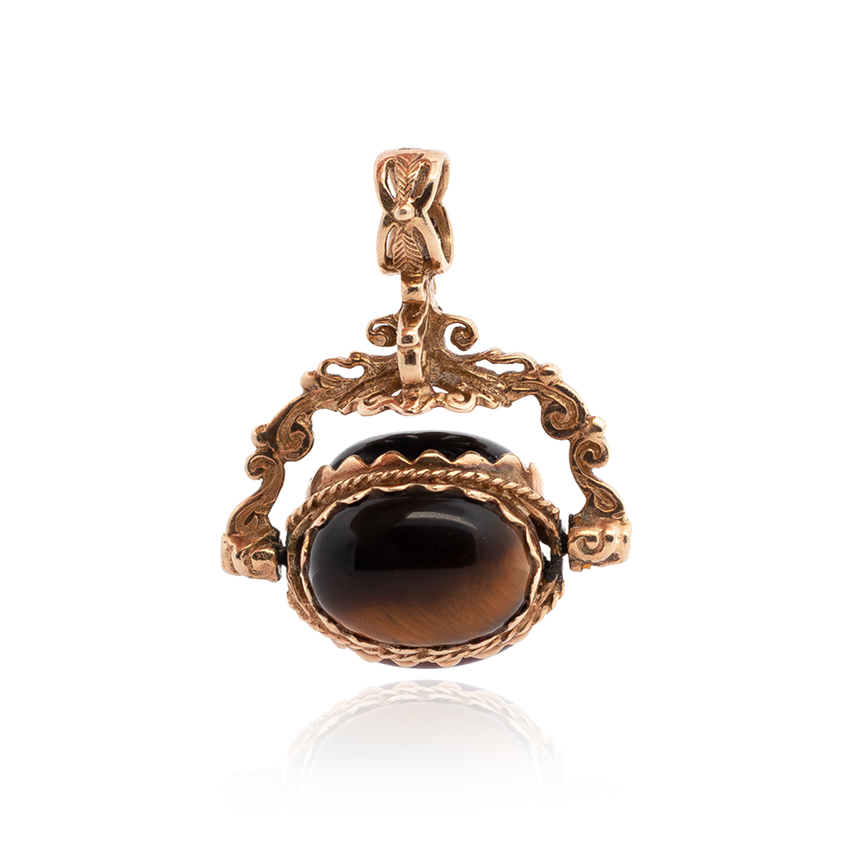 Triple spinner fob | Agate, Carnelian and Tigers eye