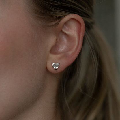 1.44ct Heart Shape Diamond Stud Earrings