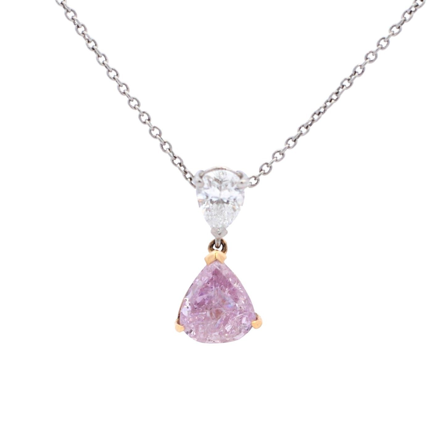 1.56ct GIA Certified Natural Pink Purple Diamond Pendant